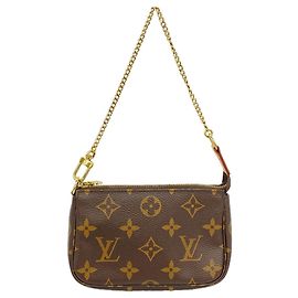 Louis Vuitton Monogram Mini Pochette Accessoires Tasche Braun