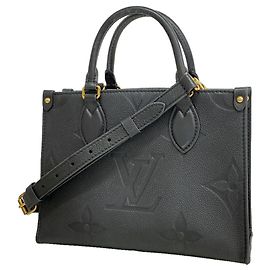 Louis Vuitton Monogram Empreinte OnTheGo PM Handbag Black
