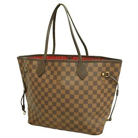Sac Cabas Louis Vuitton Damier Neverfull MM Damier ebène
