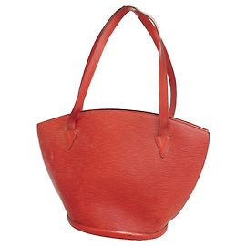 Louis Vuitton Epi Saint Jacques Schultertasche Rot