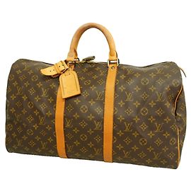 Bolsa Boston Louis Vuitton Monogram Keepall 50 Marrom
