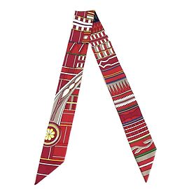 Hermès Twilly Hermes - Volte et Pirouette in Rouge/Multicolor Rosso Multicolore