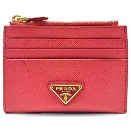 Prada Kartenetui aus Saffiano-Leder in Pink Pink