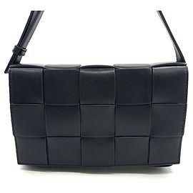 Bottega Veneta Cassette Shoulder Bag Black Navy blue