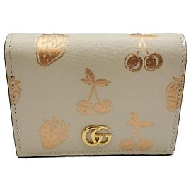 Carteira Bi-fold Gucci em couro branco Branco