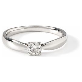 Tiffany & Co Setting Solitaire Ring Platinum 950 Diamond 0.25 ct F/VVS2 Size 51 Silvery