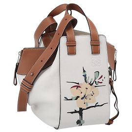LOEWE Hammock Mini Hand Bag Leather 2way White Silver Auth 212709SM - Jerrillo Andere