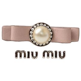 funda para llaves de piel rosa Miu Miu Rosa