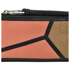 Loewe Puzzle Card Case Mini Wallet Brown