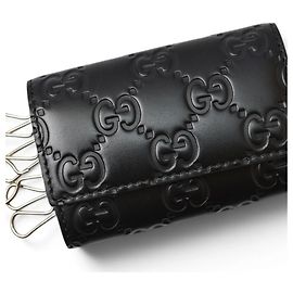 Gucci Black Leather Keycase Black