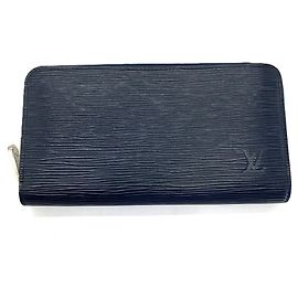 Louis Vuitton Epi Leather Long Wallet Navy blue