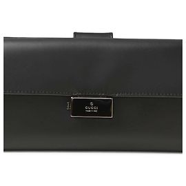 Carteira Longa de Couro Gucci Preto