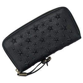 Portafoglio lungo in pelle Jimmy Choo Nero