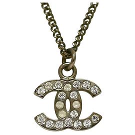 Collana Chanel Argento con Strass Argento