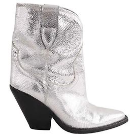 Botas Santiags Isabel Marant Plateadas de Cuero Plata
