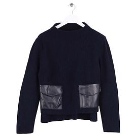 Autre Marque Rollkragenpullover marineblau Marineblau