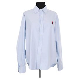 Camisa Ami de algodón azul XXS Azul