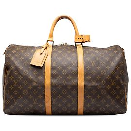 Louis Vuitton Monogram Keepall 50 Reisetasche Braun Braun