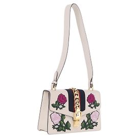 GUCCI Bolsa de Ombro Silvi Couro Branco Tom Dourado 421882 Auth bs37879A - Jerrillo Outro