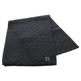 LOUIS VUITTON Eschar Petit Scarf Wool Black LV Auth 209349M - Jerrillo Outro