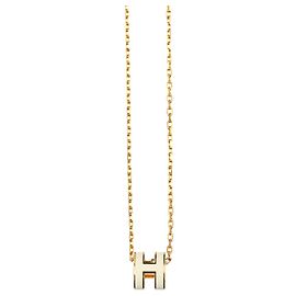 Hermès Collana Hermes Mini Pop H Bianco D'oro