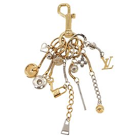 Louis Vuitton Iconic Keychain Accessory Bag Charm Silvery Golden