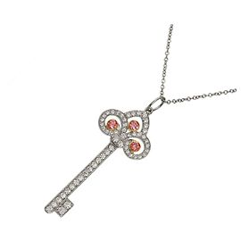 Autre Marque Colar com pingente de chave Fleur de Lis e diamante rosa Tiffany & Co. Outro