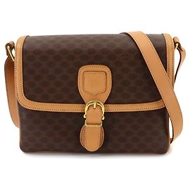 Céline Celine Macadam Schultertasche Braun