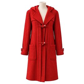 Casaco Duffle Chanel em lã vermelha Vermelho