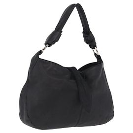 LOEWE Bolsa de Ombro em Couro Preta Prata Auth 210669A - Jerrillo Outro