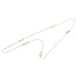 Collier chaîne Dior plaqué or avec logo CD Doré
