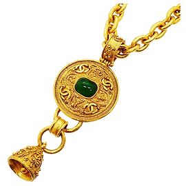 Collana Chanel Coco Mark Circle D'oro Verde