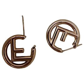 Fendi FF Ohrringe Roségold Golden