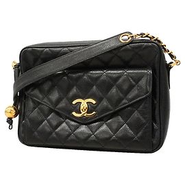 Chanel Matelassé Shoulder Bag Black