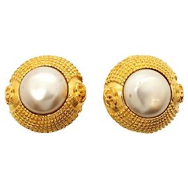 Orecchini a clip placcati oro Chanel D'oro
