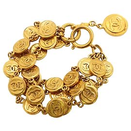Bracciale con ciondoli placcati oro Chanel D'oro