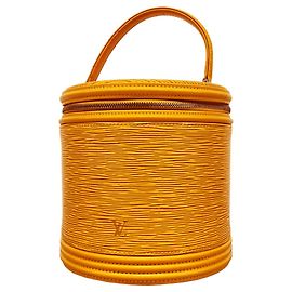 Sac à main Louis Vuitton Epi Cannes Jaune
