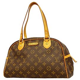 Borsa a tracolla Louis Vuitton Monogram Montorgueil PM Marrone