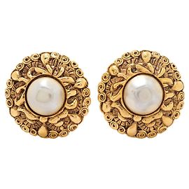 Orecchini a clip placcati in oro Chanel D'oro