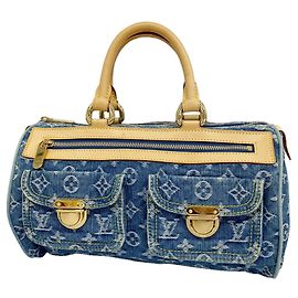Bolso Louis Vuitton Monogram Denim Neo Speedy Azul