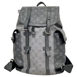 Mochila Louis Vuitton Monogram Eclipse Reverse Christopher MM Marrom Preto
