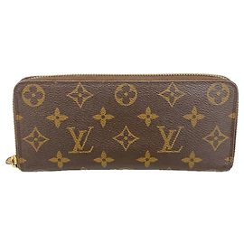 Louis Vuitton Monogram Portefeuille Clemence Long Wallet Marrom Rosa