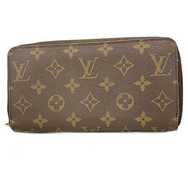 Cartera Zippy Monogram Louis Vuitton Castaño Fucsia