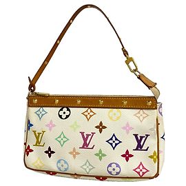 Louis Vuitton Monogram Multicolor Pochette Accessoires (Blanc) Blanc