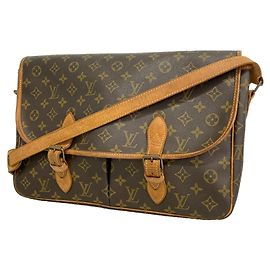 Borsa a tracolla Louis Vuitton Monogram Gibeciere GM Marrone
