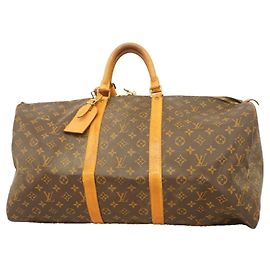 Louis Vuitton Boston Monogram Keepall 55 Marrone