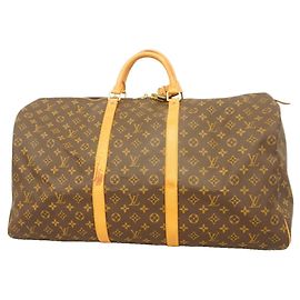 Louis Vuitton Boston Monogram Keepall 60 Braun
