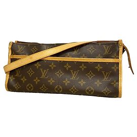 Borsa a tracolla lunga Louis Vuitton Monogram Popincourt Marrone