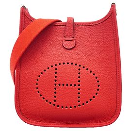 Hermès Borsa a tracolla Hermes Evelyne TPM Rosso