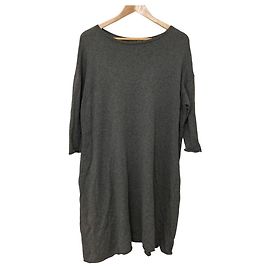 Autre Marque umii908 Vestido largo de algodón Castaño
